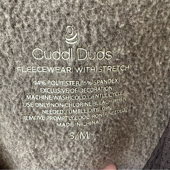 Cuddl Duds Fleece Poncho Shawl Wrap Cape Hooded Kangaroo Pocket Gray Women's S/M - Picture 11 of 12